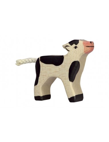 Veau noir - animaux de la ferme - figurine en bois HOLZTIGER