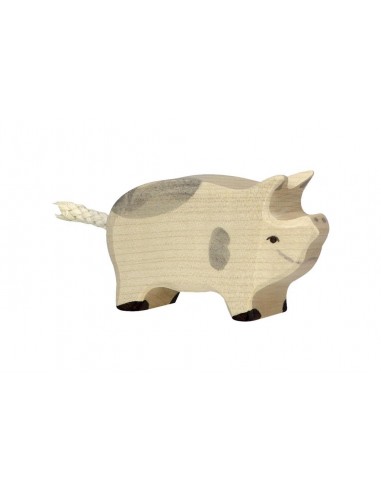 Porcelet tacheté - animaux de la ferme - figurine en bois HOLZTIGER