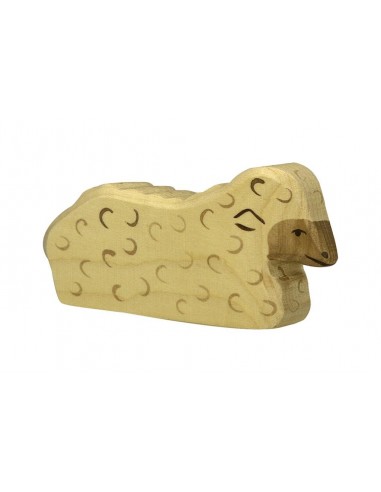 Mouton allongé - animaux de la ferme - figurine en bois HOLZTIGER