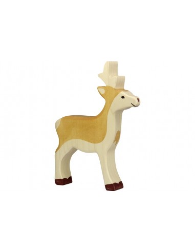 Jeune cerf - animaux de la forêt - figurine en bois HOLZTIGER