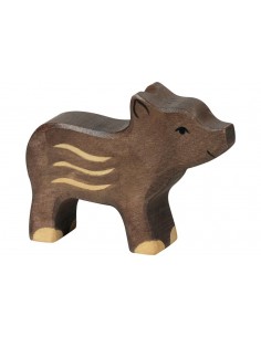 Marcassin - animaux de la forêt  - figurine en bois...