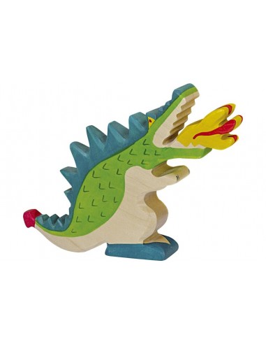 Dragon vert - contes et chevaliers - figurine en bois HOLZTIGER