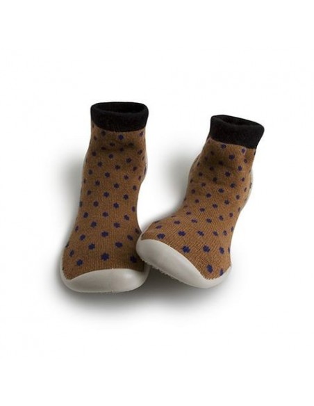 Chaussons chaussettes enfant - Epice cachemire et laine - COLLEGIEN