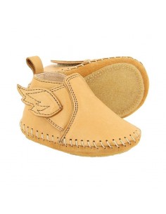 Chaussons cuir enfant Bomok aile oxi avec semelle...