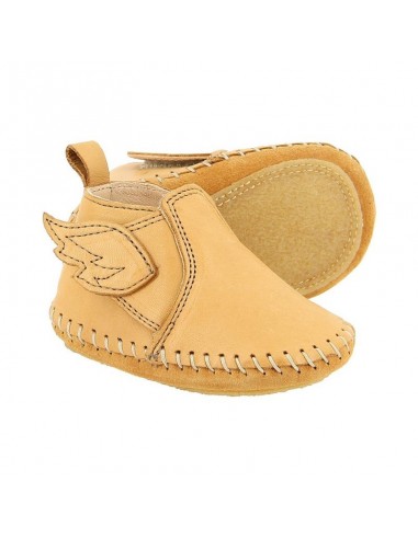 Chaussons cuir enfant Bomok aile oxi avec semelle antidérapante EZPZ EASY PEASY