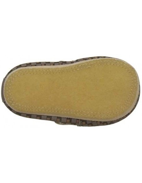 Chaussons cuir Blublu Pixel écorce/cuivre avec semelle antidérapante EASY PEASY