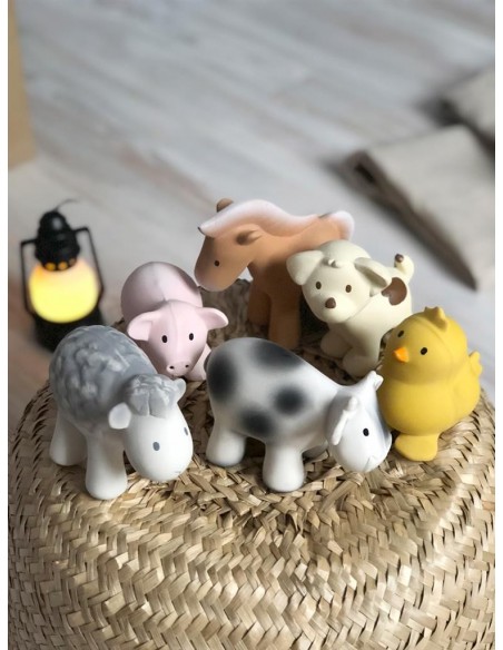 Mon premier animal de la ferme en caoutchouc naturel - TIKIRI 0+