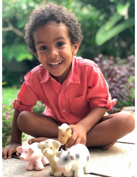 Mon premier animal de la ferme en caoutchouc naturel - TIKIRI 0+