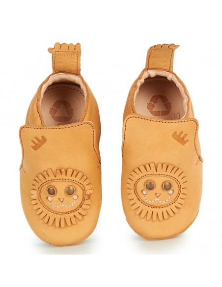 Chaussons cuir Blublu Lion oxi avec semelle antidérapante - EASY PEASY