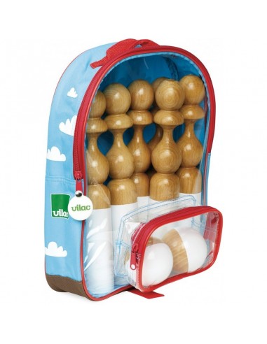 Jeu de 6 quilles en bois So Chic 28 cm - VILAC 5+