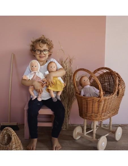Landau en osier avec couverture en tricot - EGMONT TOYS 3+