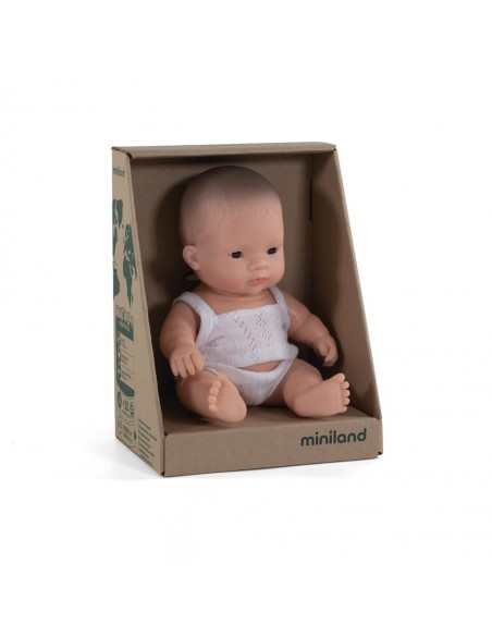 Poupée Bébé sexuée Asiatique 21cm - MINILAND 10M+