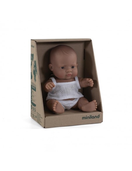 Poupée Bébé sexuée Latino-Americain.e 21cm MINILAND 10M+