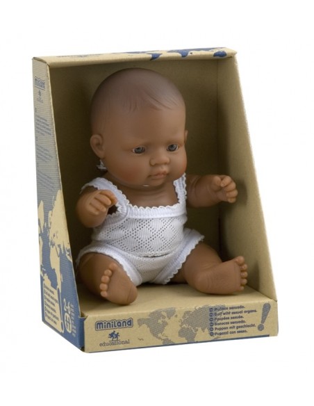 Poupée Bébé sexuée Latino-Americain.e 21cm MINILAND 10M+