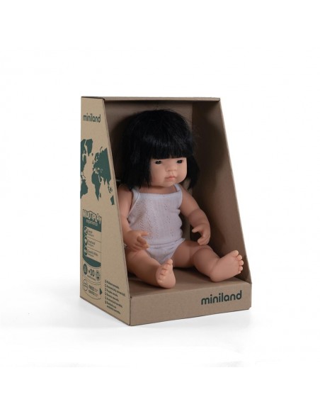 Poupée fille Asiatique 38cm - MINILAND 18M+