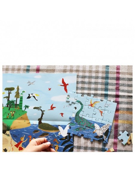 Mon puzzle à remonter le temps Dinosaures - PIROUETTE CACAHOUETE 6+