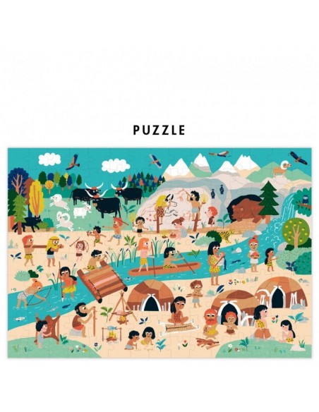 Mon puzzle à remonter le temps Préhistoire - PIROUETTE CACAHOUETE 6+
