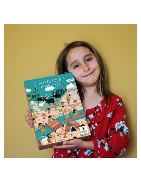 Mon puzzle à remonter le temps Préhistoire - PIROUETTE CACAHOUETE 6+