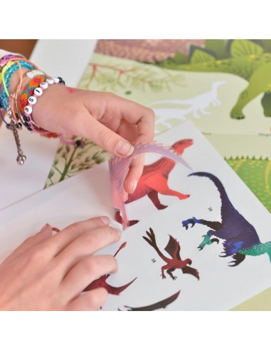 Poster dinosaures + 32 stickers DINOSAURES...
