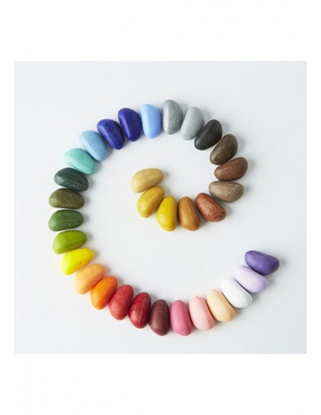 Crayons de cire naturelle 32 couleurs - CRAYON ROCKS 3+