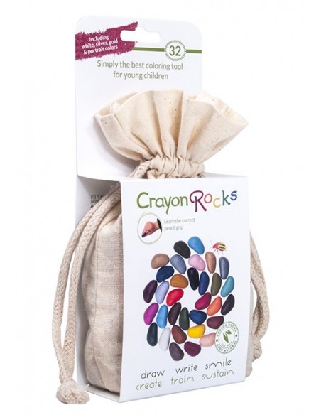 Crayons de cire naturelle 32 couleurs - CRAYON ROCKS 3+