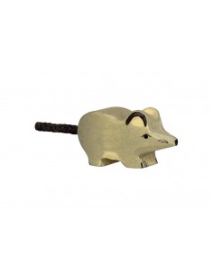 Souris grise - animaux de la ferme - figurine en bois...