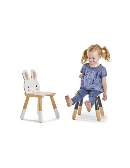 Chaise enfant en bois Forêt - Lapin - TENDER LEAF 3+