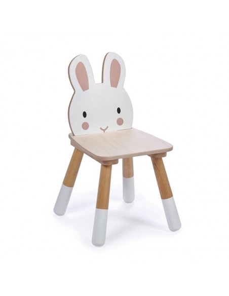 Chaise enfant en bois Forêt - Lapin - TENDER LEAF 3+