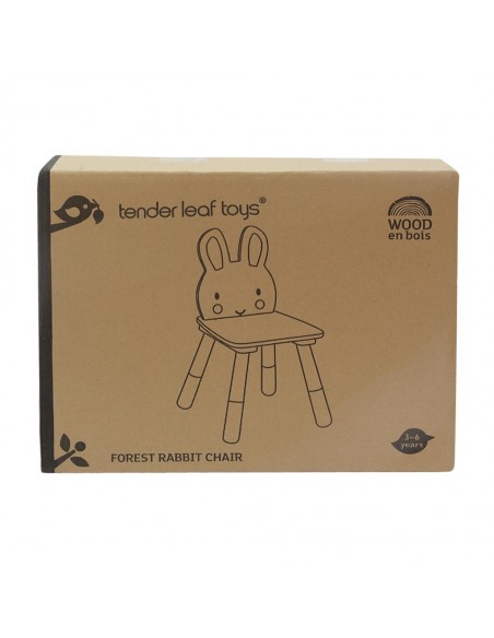 Chaise enfant en bois Forêt - Lapin - TENDER LEAF 3+