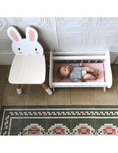 Chaise enfant en bois Forêt - Lapin - TENDER...