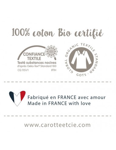 Doudou Tigre en double gaze de coton camel -...