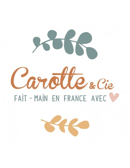 Doudou Tigre en double gaze de coton camel - CAROTTE & CIE 0+