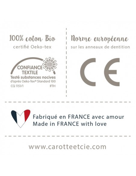 Anneau de dentition Bonhomme de neige - CAROTTE & CIE 0+