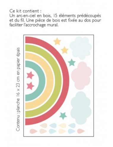 Mon arc-en-ciel en bois multicolore à fabriquer...