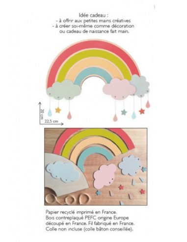 Mon arc-en-ciel en bois multicolore à fabriquer...