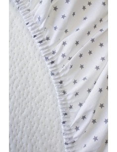 Drap housse COTON BIO motifs Etoiles - pour lit bébé -... 2