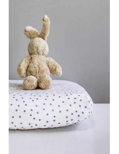 Drap housse COTON BIO motifs Etoiles - pour lit...