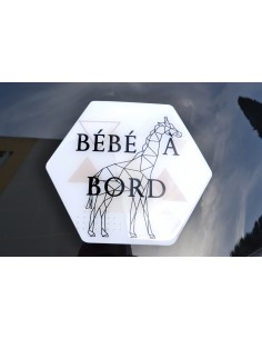 Adhésif bébé à bord - Girafe - IRREVERSIBLE 2