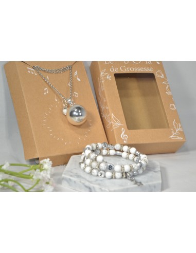 Bracelet d'allaitement - Howlite & magnésite -...