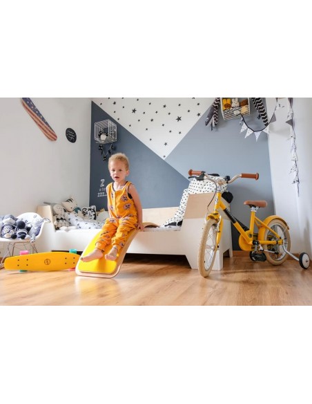 Planche d'équilibre Classique en bois avec feutrage et bord étagé - WE ROCK!