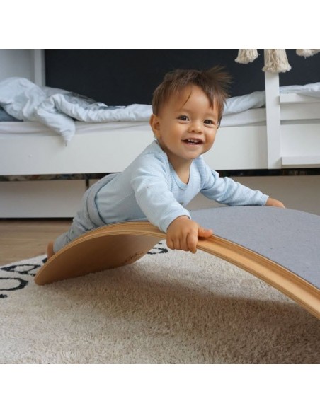 Planche d'équilibre Classique en bois (sans feutre) et bord étagé - WE ROCK!