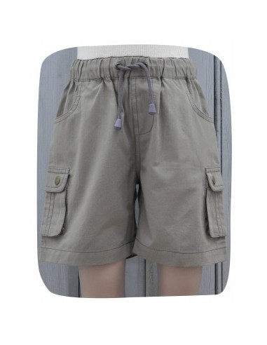 Short gris taupe coton bio - La queue du chat