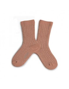 Chaussettes enfant et adulte à côtes brillantes -... 2