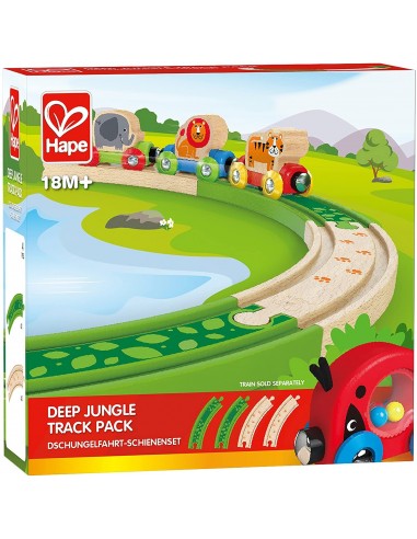 Circuit de Train en Bois - Rail de la Jungle - HAPE 18M+