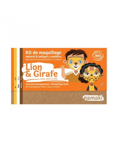 Kit de maquillage 3 couleurs Lion & Girafe - NAMAKI