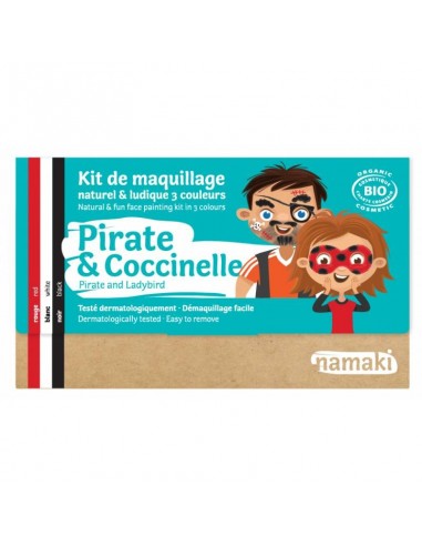 Kit de maquillage 3 couleurs - Pirate & Coccinelle - NAMAKI 2+