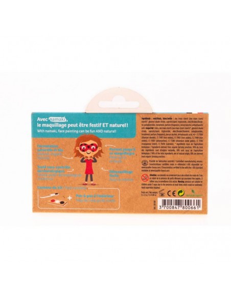Kit de maquillage 3 couleurs - Pirate & Coccinelle - NAMAKI 2+