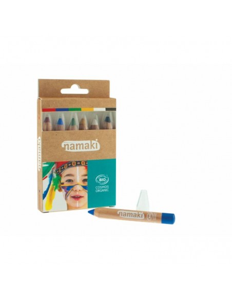 Kit de 6 crayons de maquillage déguisement Arc-en-ciel - NAMAKI 3+