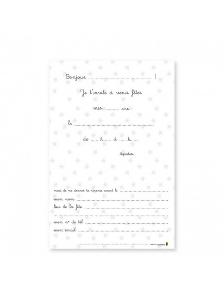 Mes Cartes d'invitations PIROUETTE CACAHOUETE