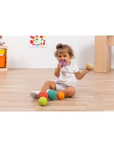 Balles sensorielles en caoutchouc 6 pièces -...